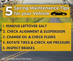 spring vehicle maintenance tips
